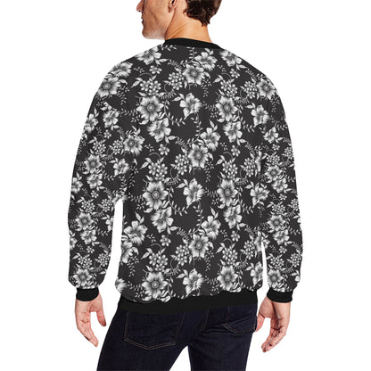 Gerberas Pattern Print Design GB02 Men Long Sleeve Sweatshirt