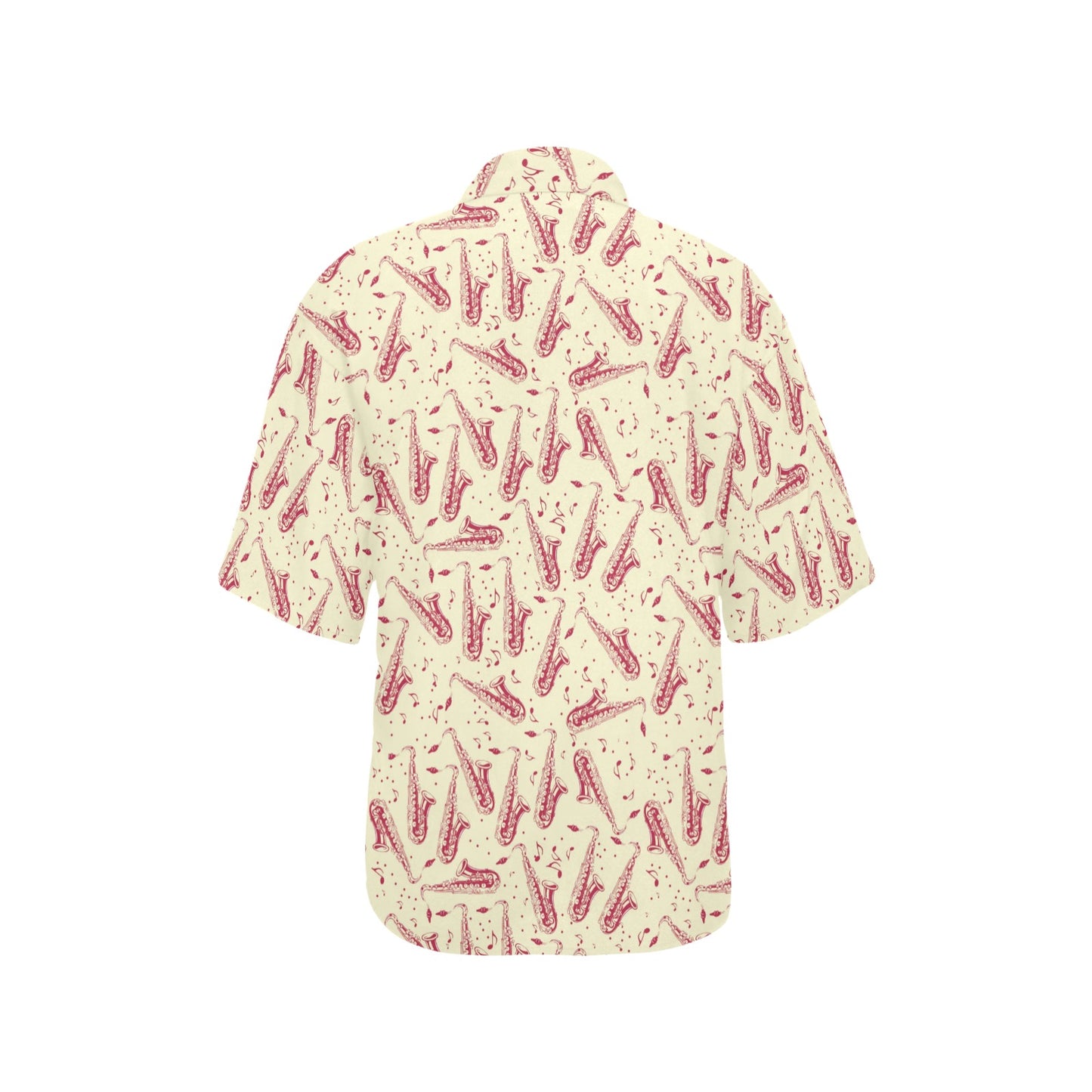 Saxophone Print Design LKS402 Women's Hawaiian Shirt