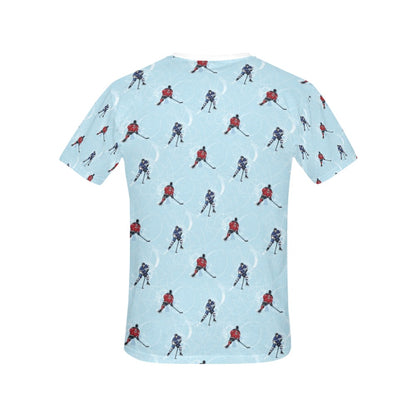 Hockey Player Print Design LKS302 Women's  T-shirt