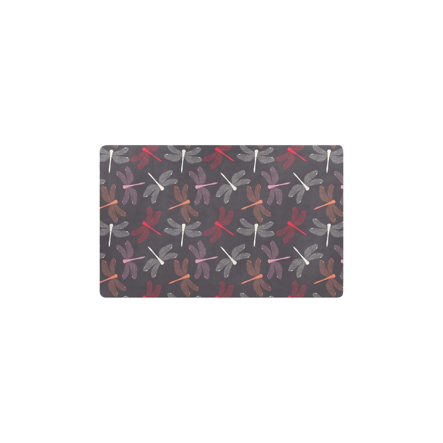 Dragonfly Pattern Print Design 01 Kitchen Mat