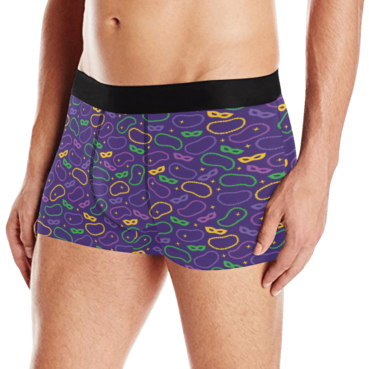 Mardi Gras Pattern Print Design 04 Men's Boxer Briefs