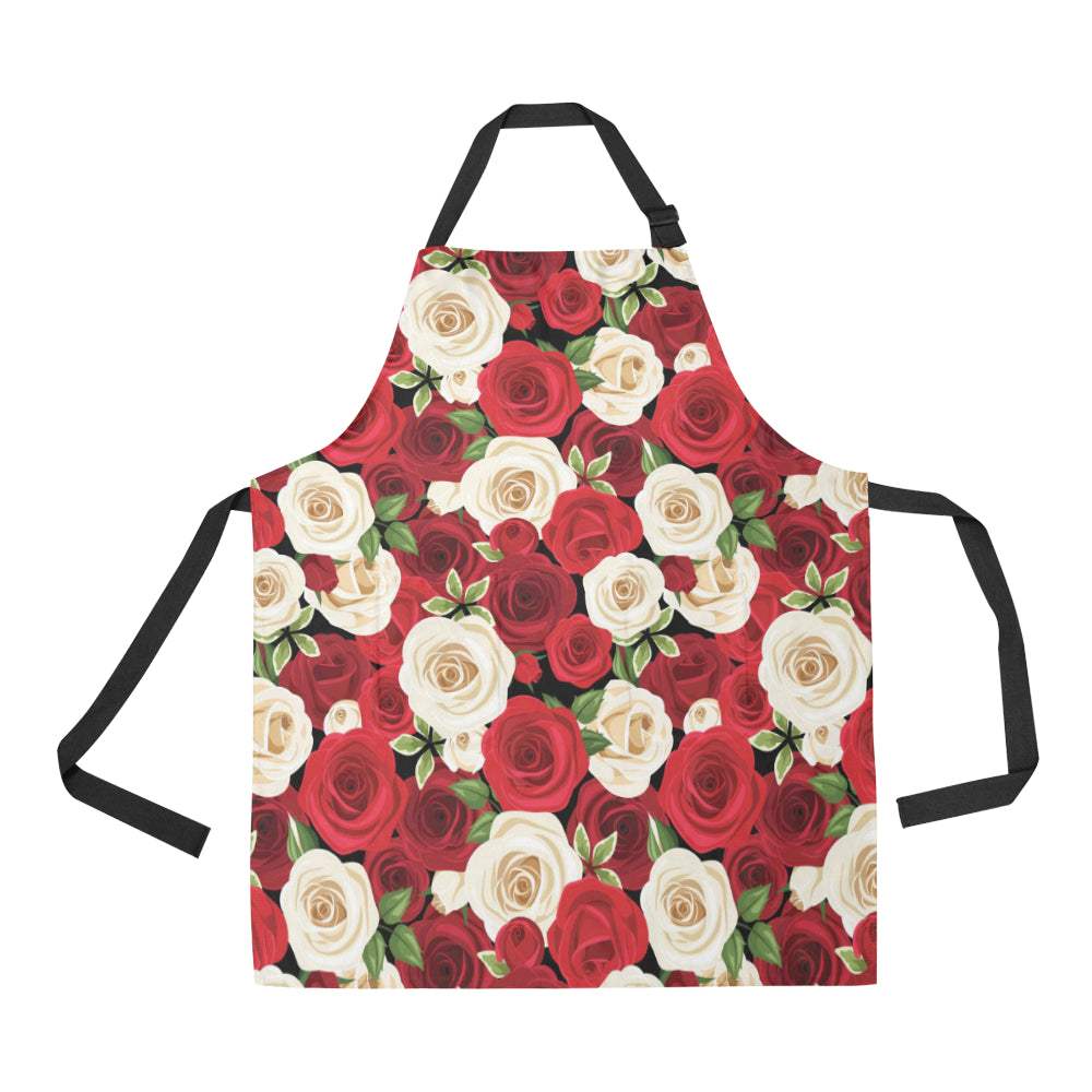 Rose Pattern Print Design RO06 Apron with Pocket