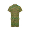 African Geometric Print Pattern Men's Romper