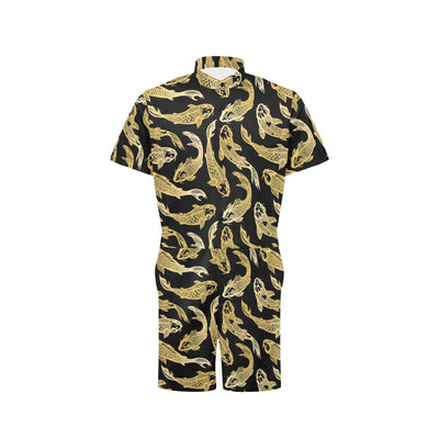 KOI Fish Pattern Print Design 03 Men's Romper