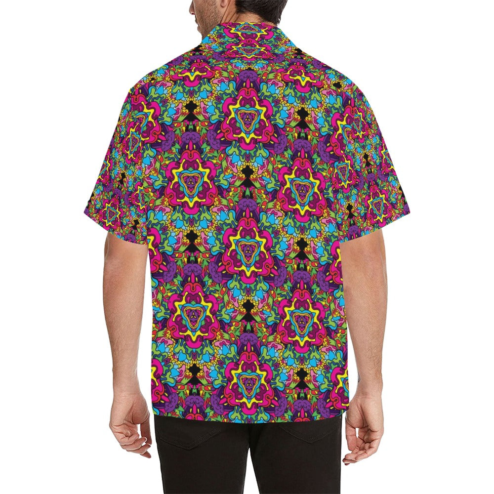 Trippy Print Design LKS303 Men's Hawaiian Shirt