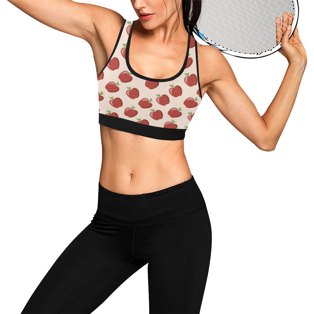 Apple Pattern Print Design AP01 Sports Bra