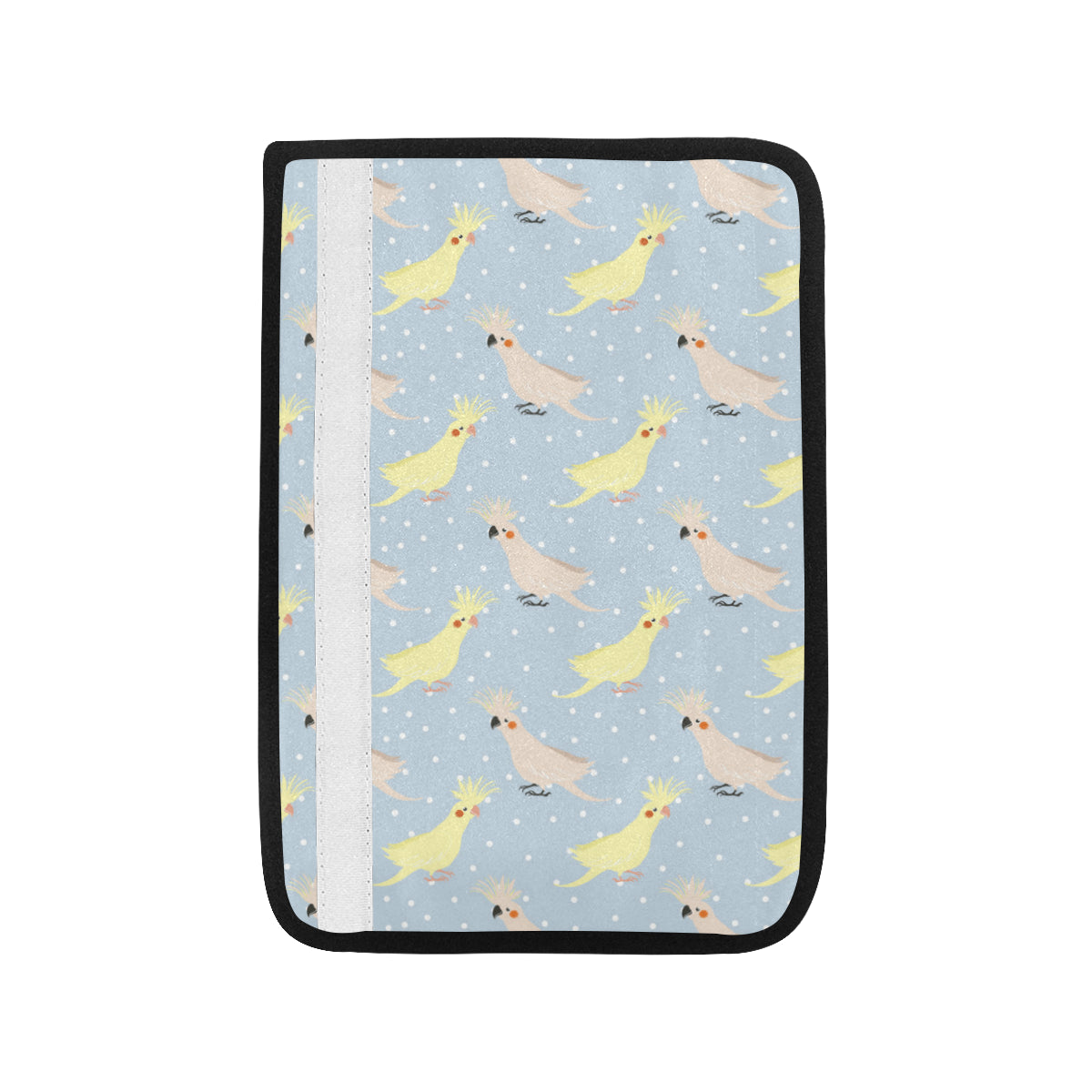 Cockatiel Pattern Print Design 03 Car Seat Belt Cover