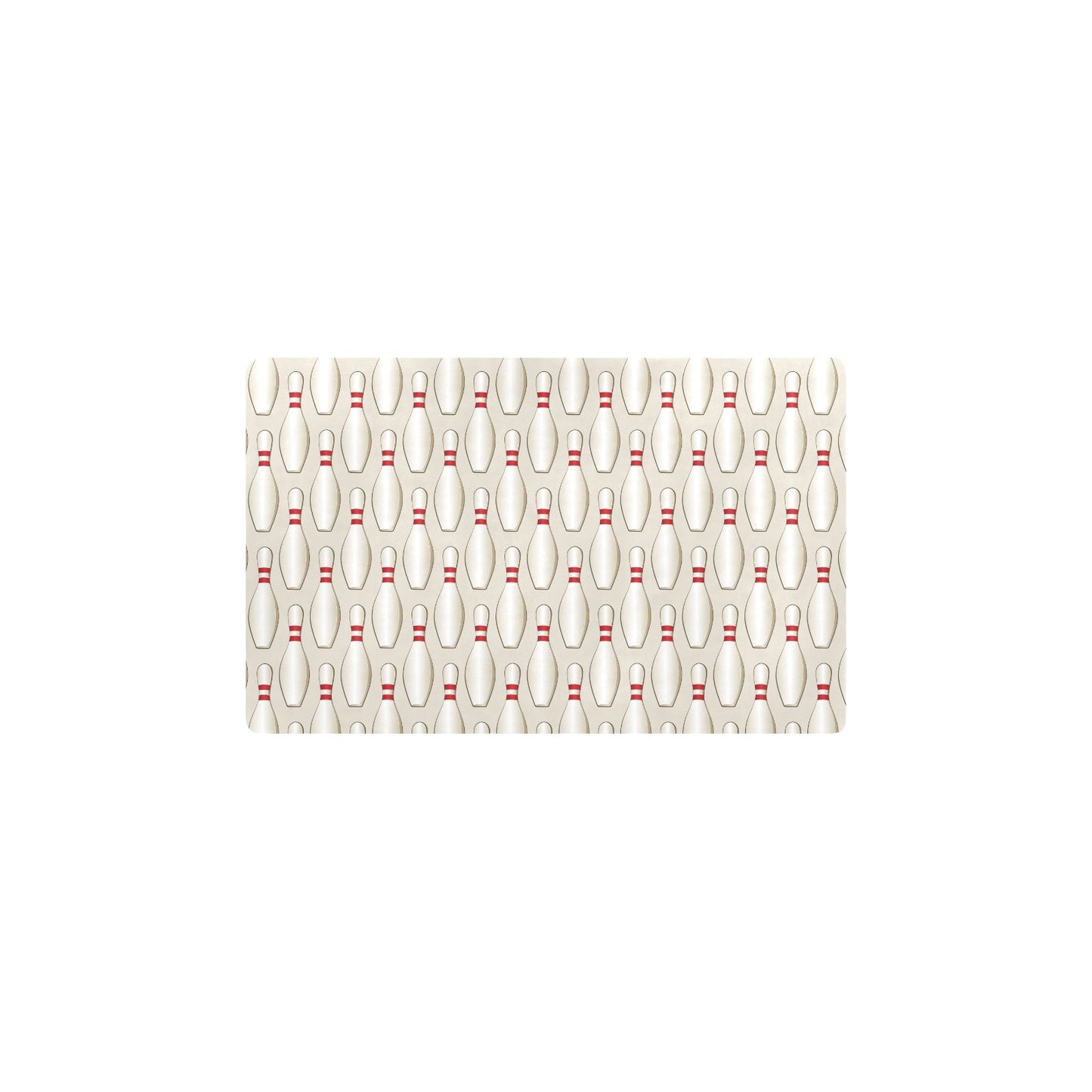 Bowling Pin Pattern Print Design 01 Kitchen Mat