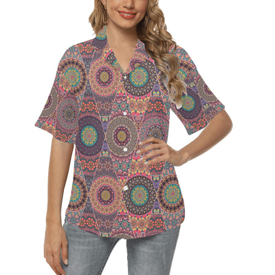 Bohemian Pattern Print Design 07 Women's Hawaiian Shirt