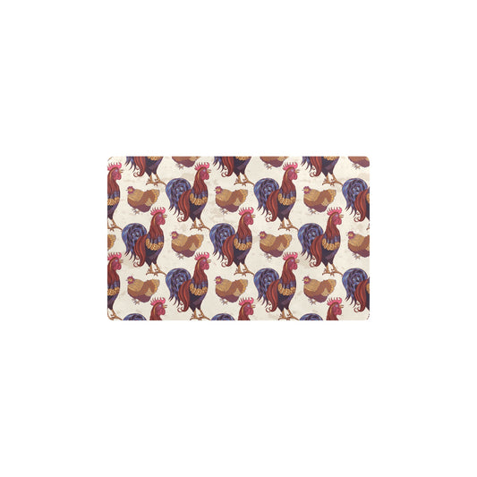 Rooster Pattern Print Design A03 Kitchen Mat
