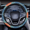 lotus Boho Pattern Print Design LO07 Steering Wheel Cover with Elastic Edge