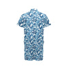 Wave Themed Pattern Print Men's Romper