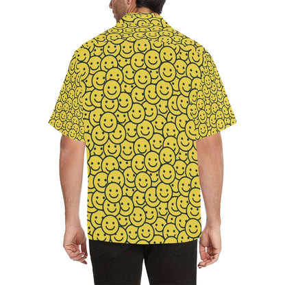 Smiley Face Emoji Print Design LKS302 Men's Hawaiian Shirt