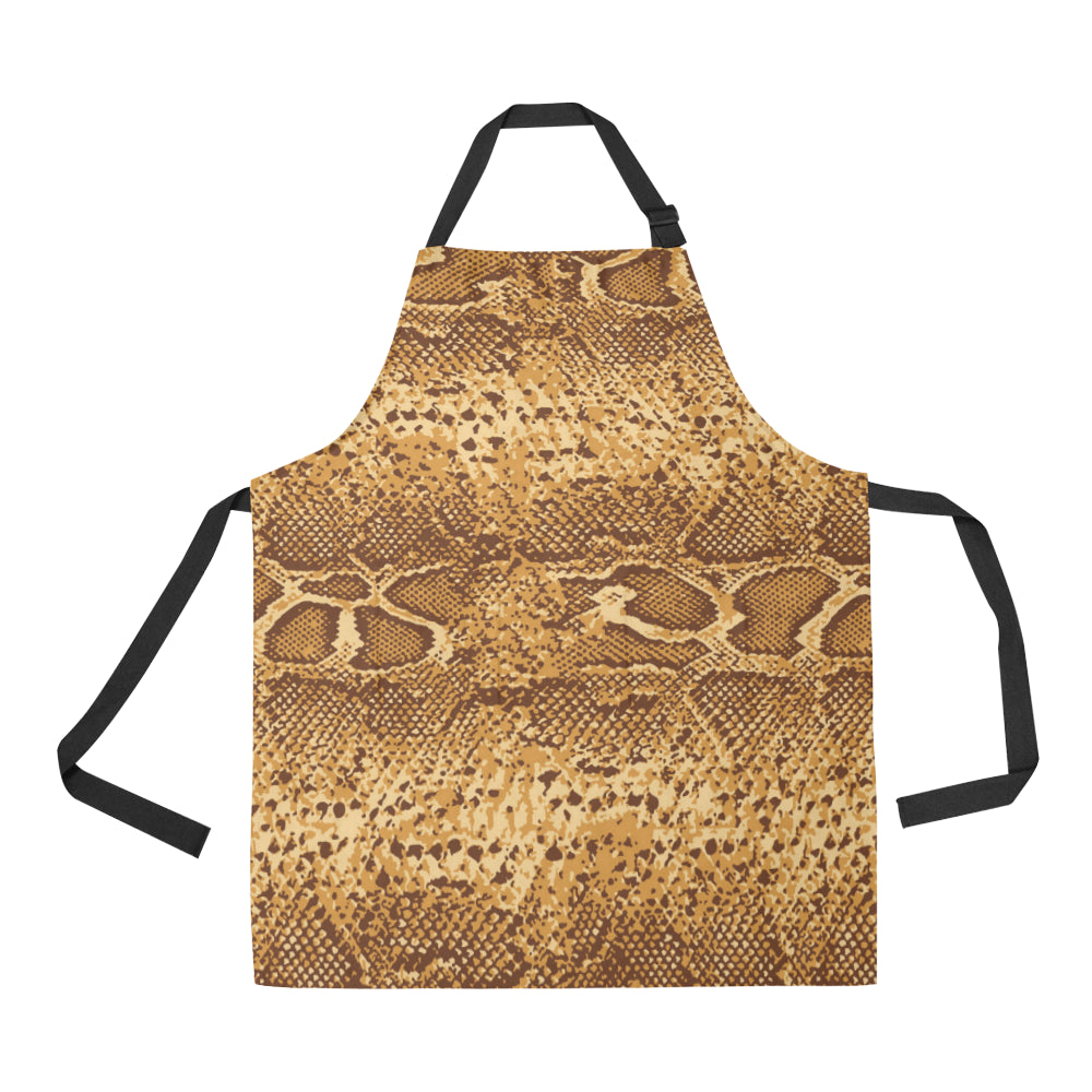 Python Brown Pattern Print Design A03 Apron with Pocket