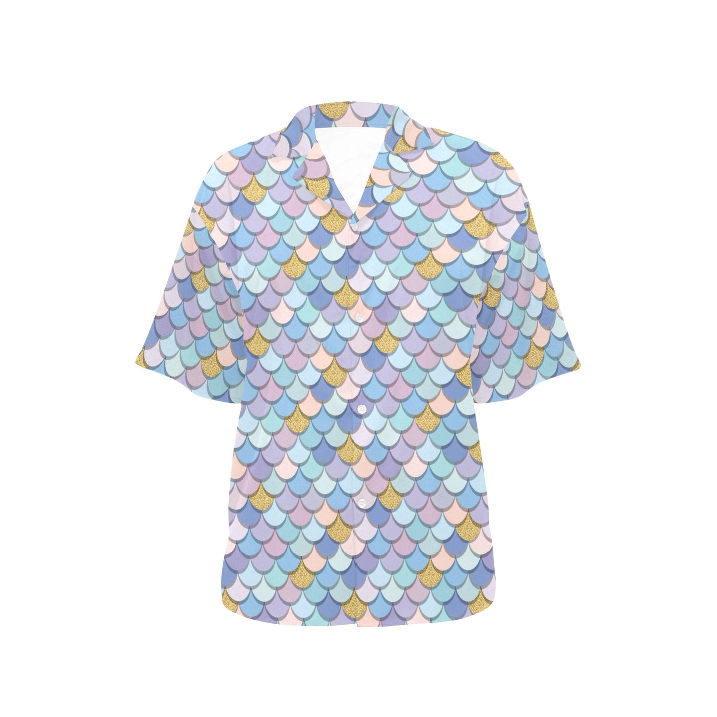 Mermaid Scales Pattern Print Design 05 Women's Hawaiian Shirt