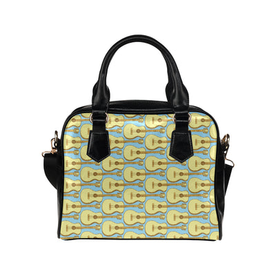 Acoustic Guitar Pattern Print Design 03 Shoulder Handbag