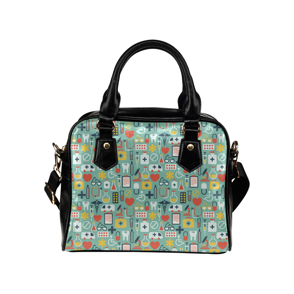 Medical Pattern Print Design 02 Shoulder Handbag