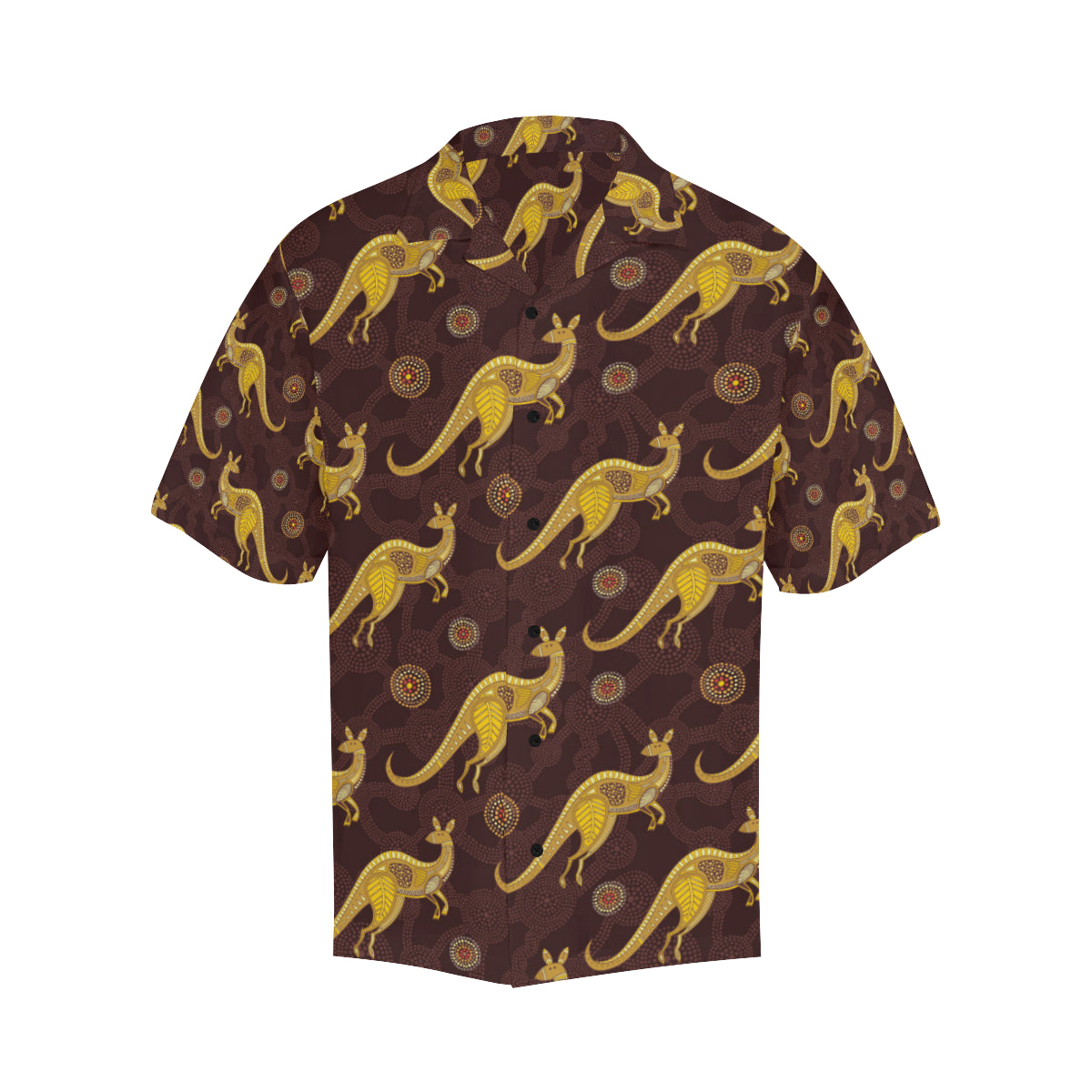 Kangaroos Aboriginal Pattern Print Design 08 Men's Hawaiian Shirt