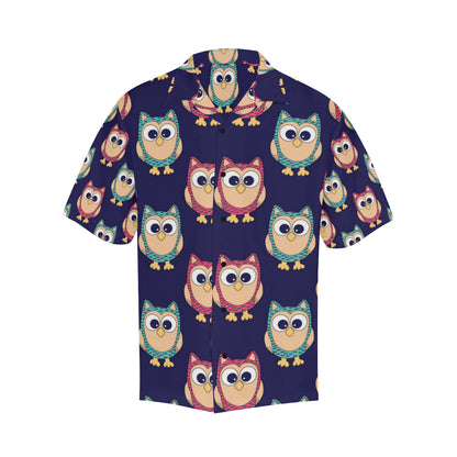 Owl Pattern Print Design A06 Men's Hawaiian Shirt