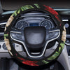 Summer Floral Pattern Print Design SF03 Steering Wheel Cover with Elastic Edge