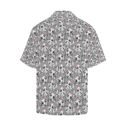 Maltese Pattern Print Design 01 Men's Hawaiian Shirt
