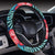 Red Hibiscus Pattern Print Design HB02 Steering Wheel Cover with Elastic Edge