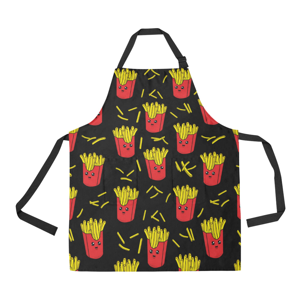 French Fried Pattern Print Design 03 Apron with Pocket