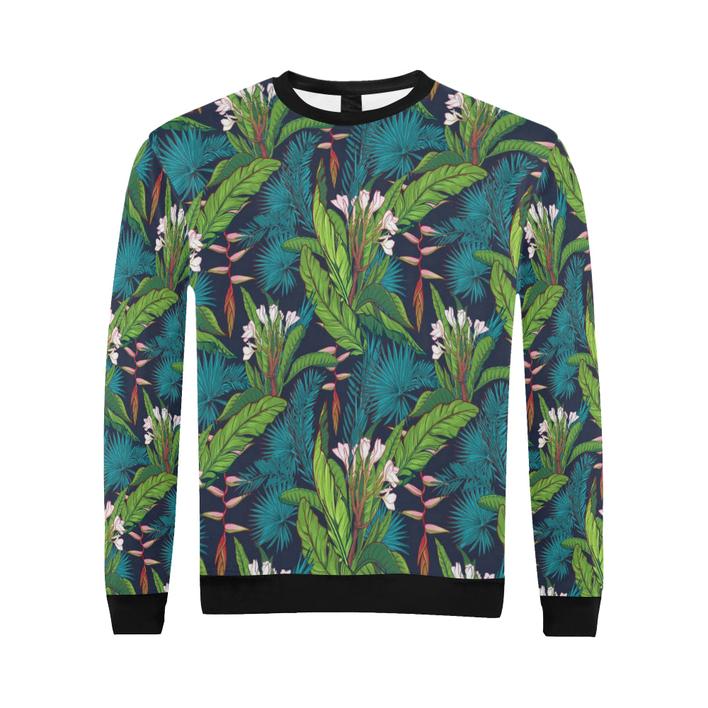Rainforest Pattern Print Design RF01 Men Long Sleeve Sweatshirt