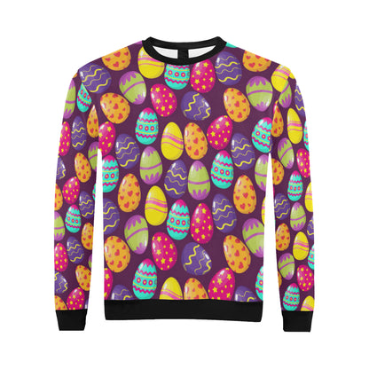 Easter Eggs Pattern Print Design RB04 Men Long Sleeve Sweatshirt