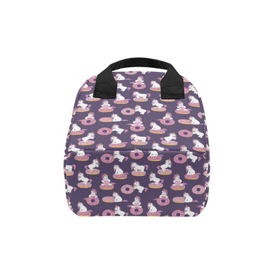 Donut Unicorn Pattern Print Design DN011 Insulated Lunch Bag