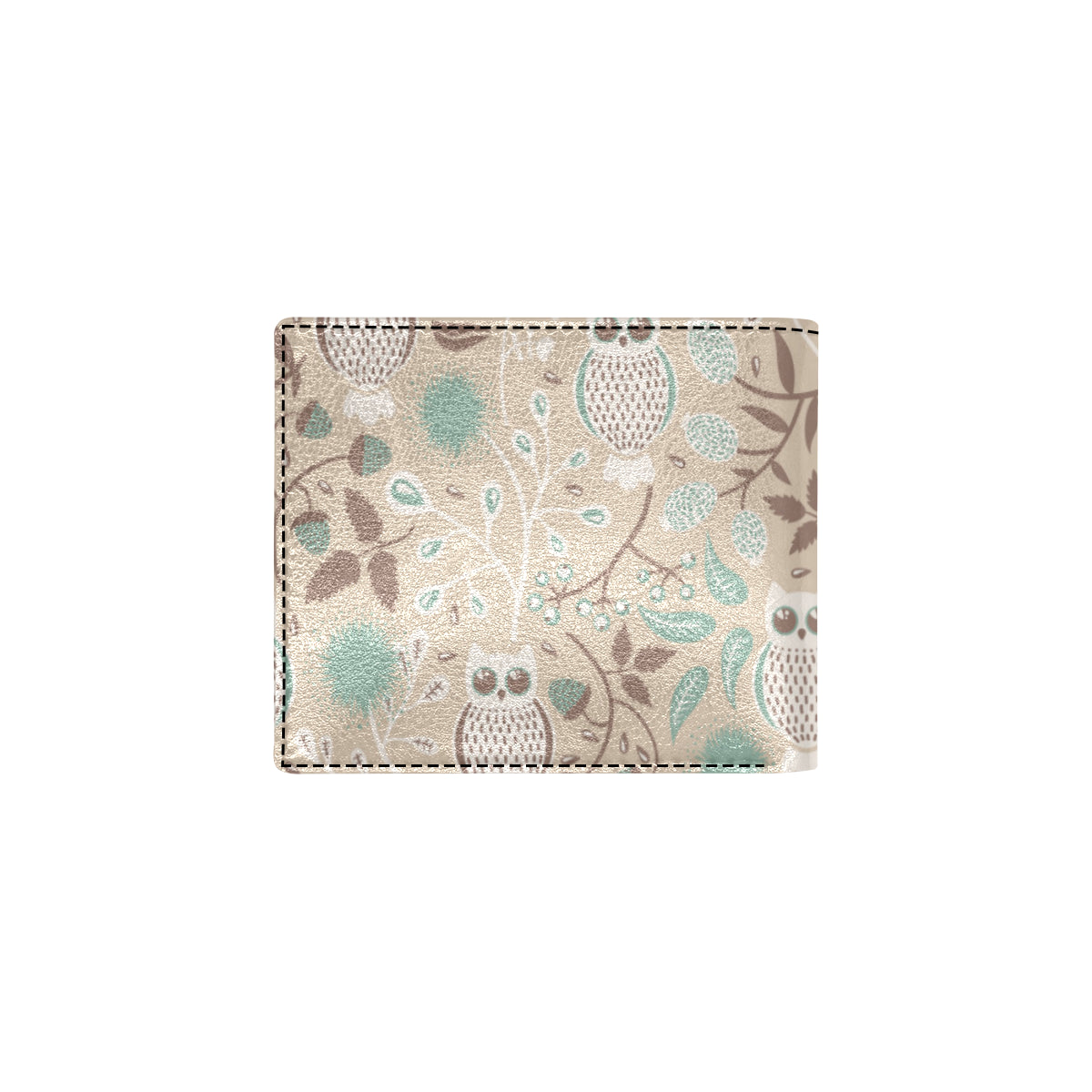 Owl Pattern Print Design A02 Men's ID Card Wallet