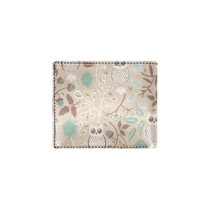Owl Pattern Print Design A02 Men's ID Card Wallet