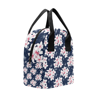 Plumeria Pattern Print Design PM017 Insulated Lunch Bag