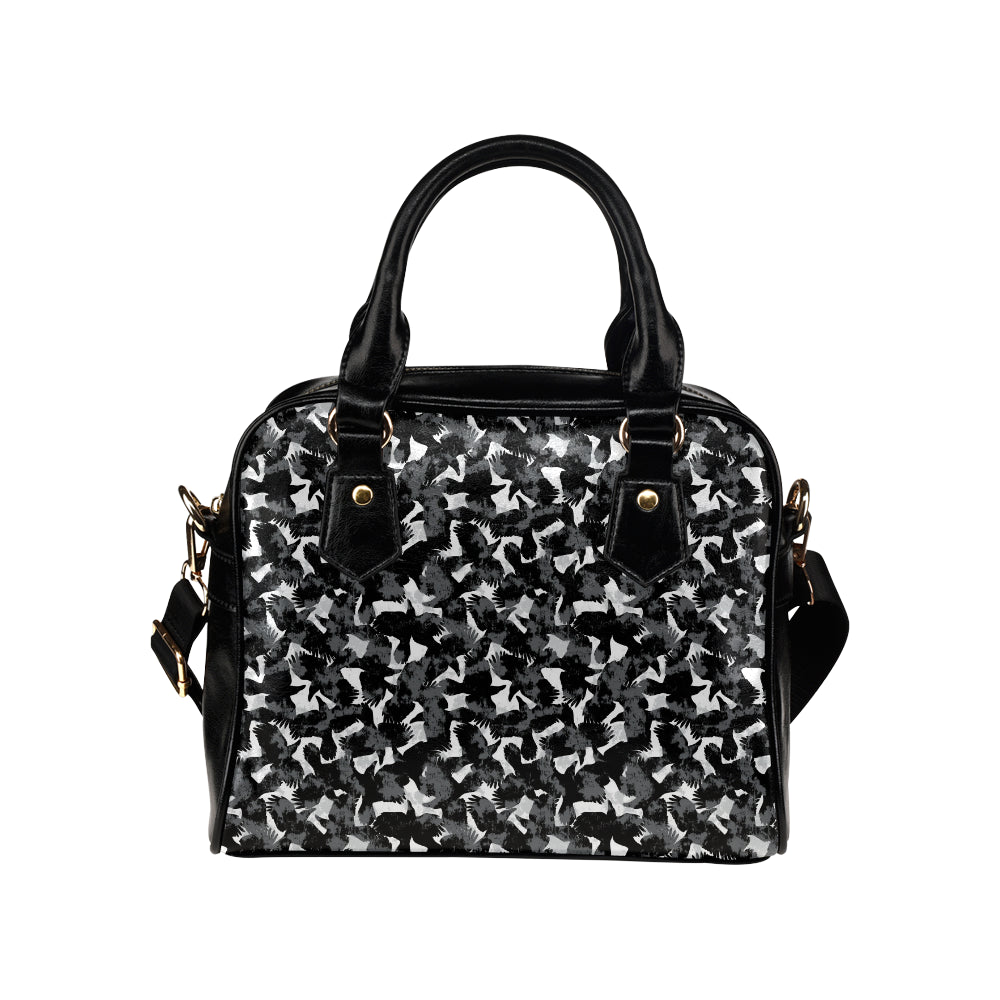 Crow Pattern Print Design 01 Shoulder Handbag