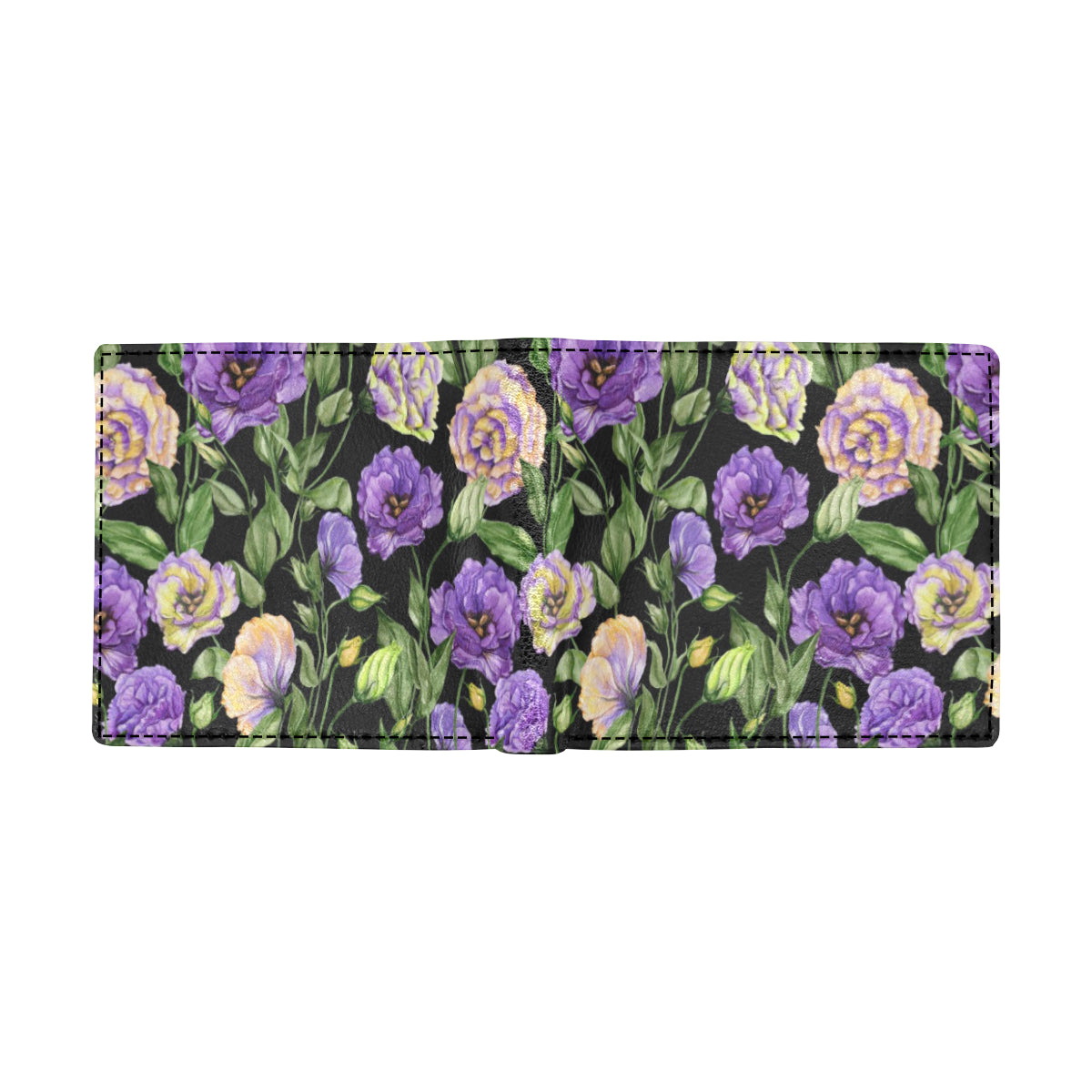Lisianthus Pattern Print Design LT02 Men's ID Card Wallet
