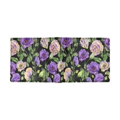 Lisianthus Pattern Print Design LT02 Men's ID Card Wallet