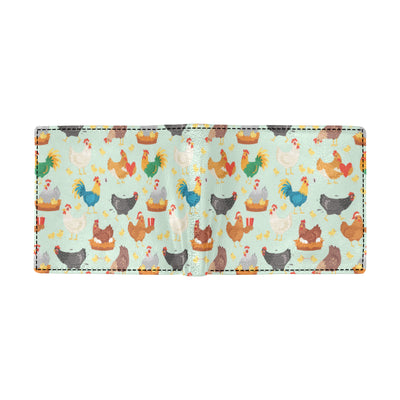 Chicken Pattern Print Design 07 Men's ID Card Wallet