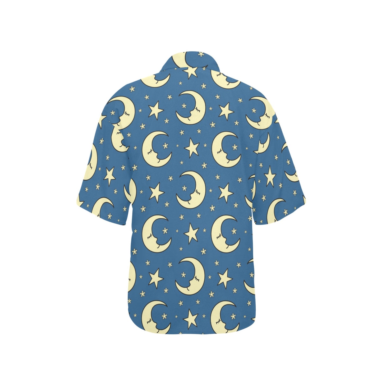 Moon Night Pattern Print Design 03 Women's Hawaiian Shirt