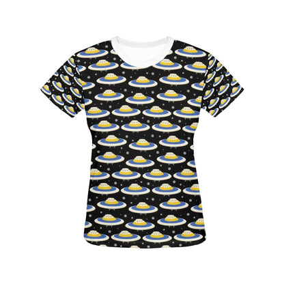 UFO Print Design LKS303 Women's  T-shirt