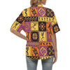 African Pattern Print Design 02 Women's Hawaiian Shirt