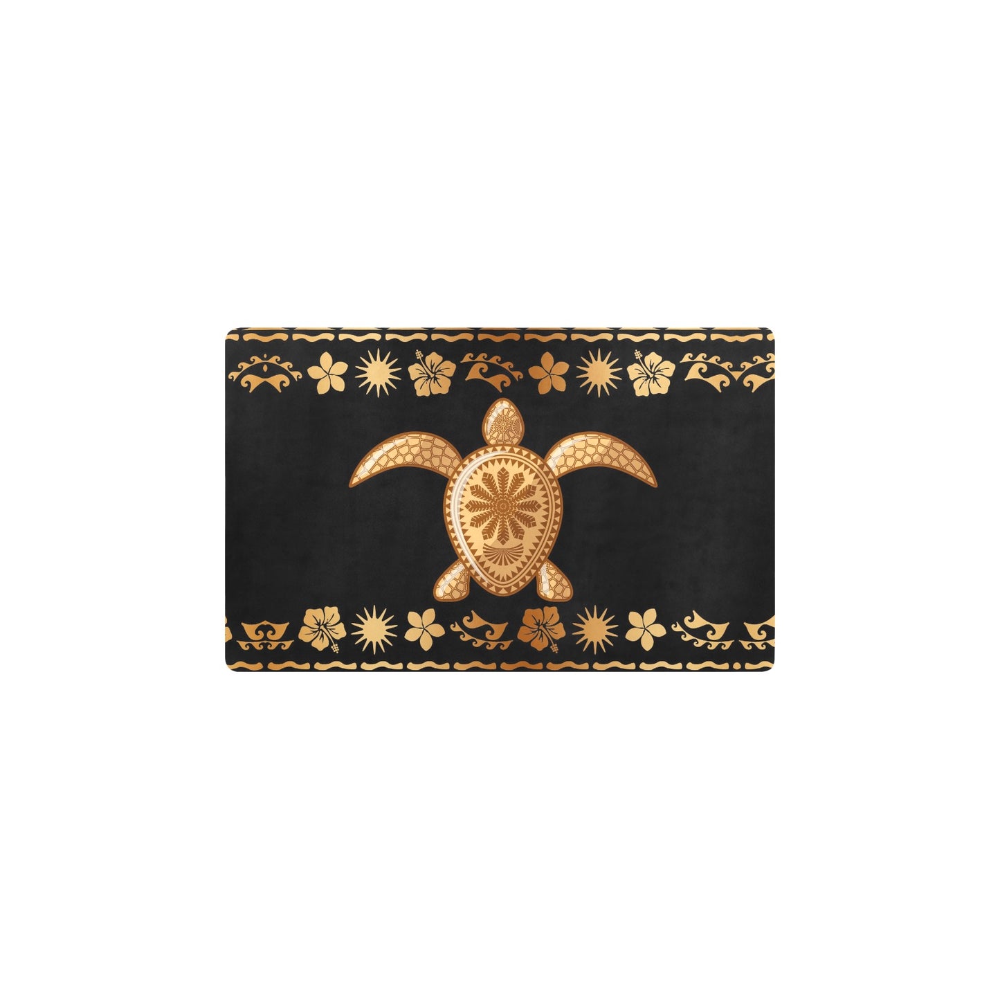 Tribal Sea turtle Polynesian Hawaiian Kitchen Mat