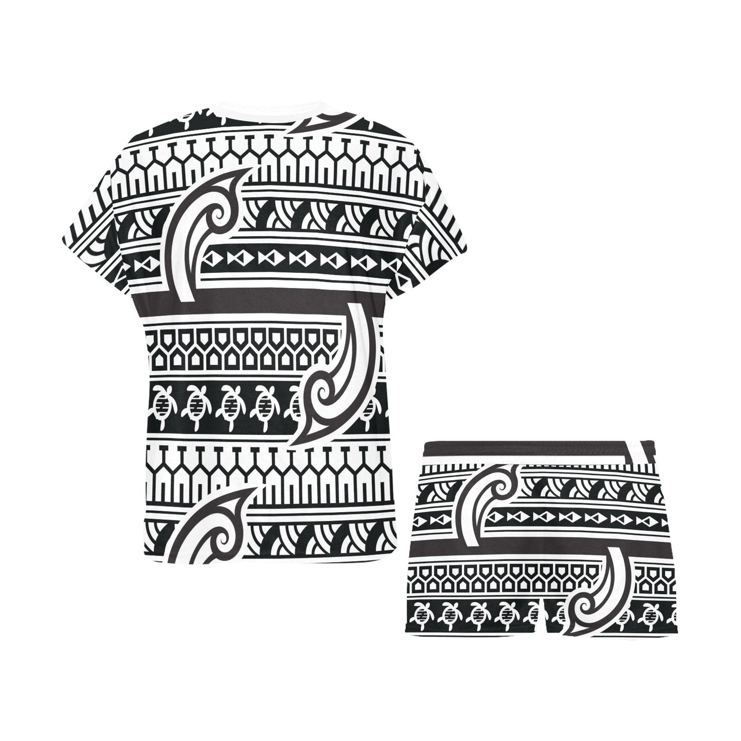 Samoan Style Print Design LKS305 Women's Short Pajama Set