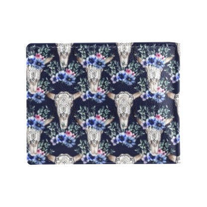 Buffalo Head Print Design LKS402 Men's ID Card Wallet