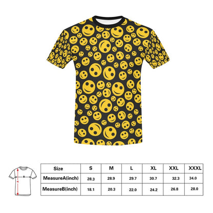 Smiley Face Emoji Print Design LKS304 Men's All Over Print T-shirt