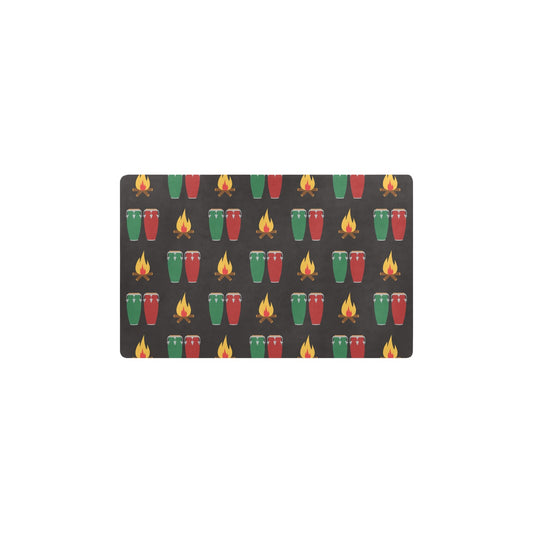 Conga Pattern Print Design 01 Kitchen Mat