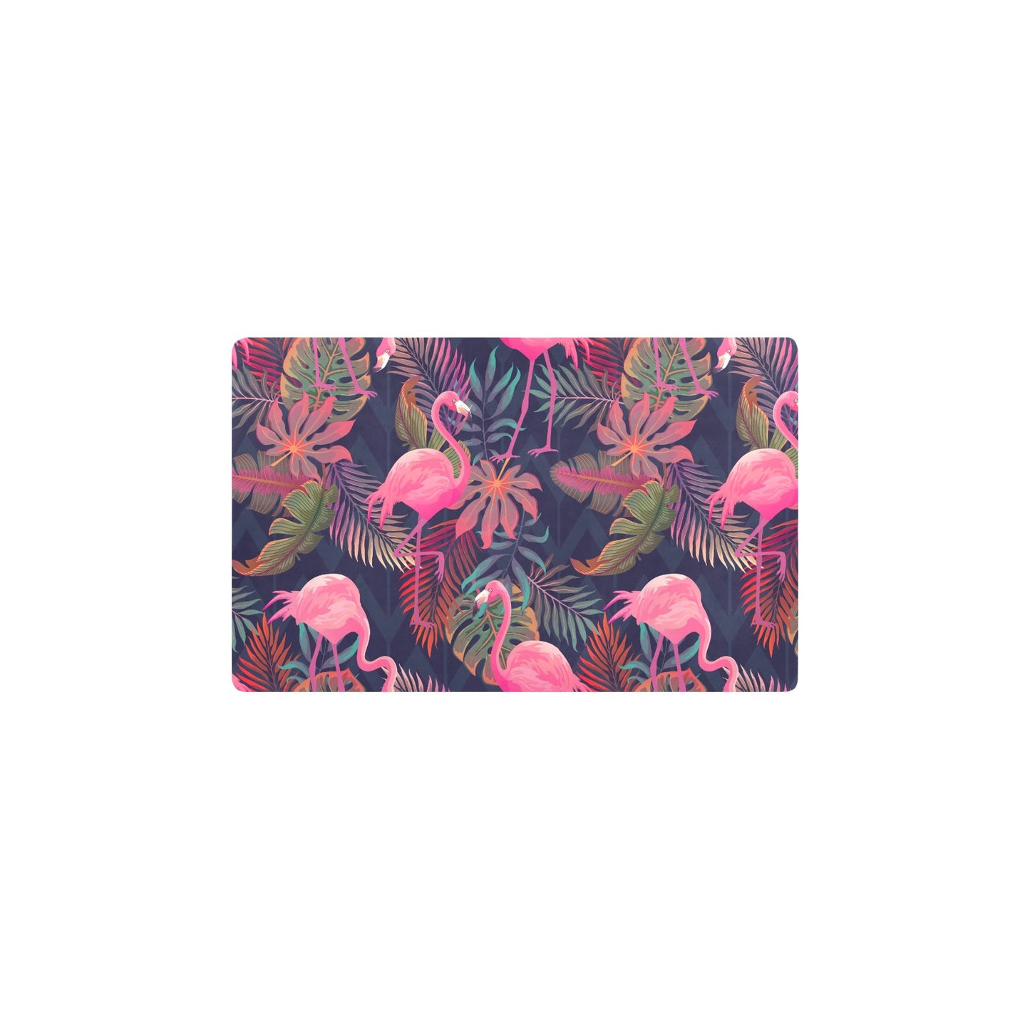 Flamingo Tropical Pattern Kitchen Mat