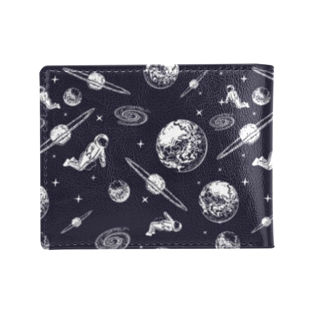 Space Astronaut Print Design LKS302 Men's ID Card Wallet