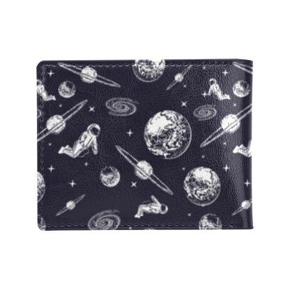 Space Astronaut Print Design LKS302 Men's ID Card Wallet