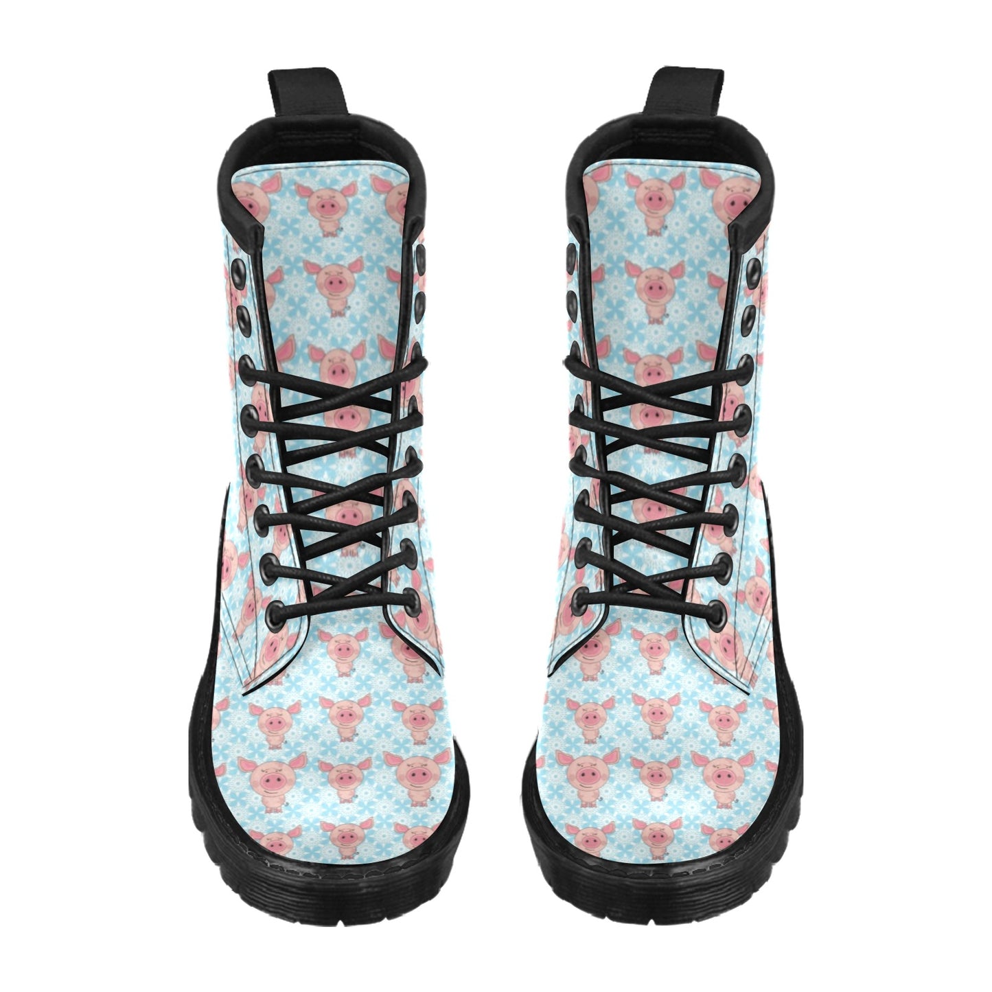 Pig Print Design LKS402 Women's Boots