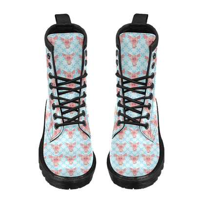 Pig Print Design LKS402 Women's Boots